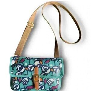 Fossil Y2K floral rose mini messenger coated purse